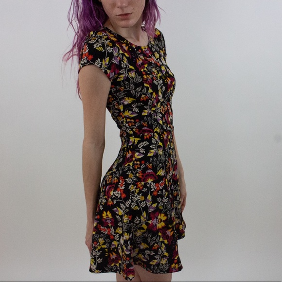 H&M Divided Vintage Style Print Skater Dress - Picture 3 of 7